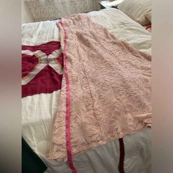 Windsor || Pink Laced Open Back Rhinestone Maxi Dress Halter Neck Top - Picture 10 of 13